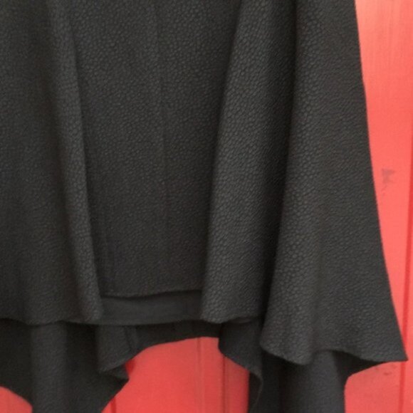 New BCBGMaxAzria Bette jacquard minimalist notch collar boxy high-low mini dress - Picture 9 of 16